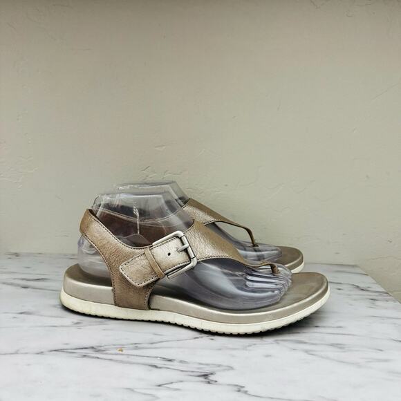 Sofft Farlyn Style Sandals Metallic Gold Leather Women’s Size 8.5 - Picture 4 of 11